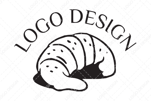 Abstract of a Croissant Logo